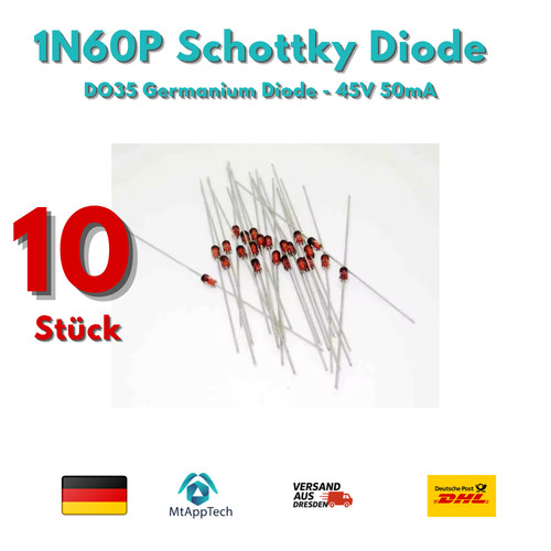 Stück diode 1n60p 45v 50ma - 45v,