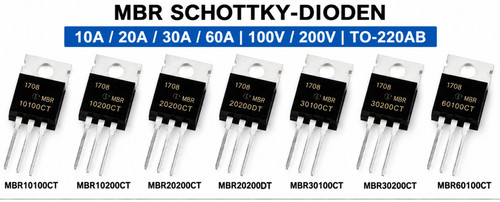 Mbr schottky diode 220 - schottky, 10a